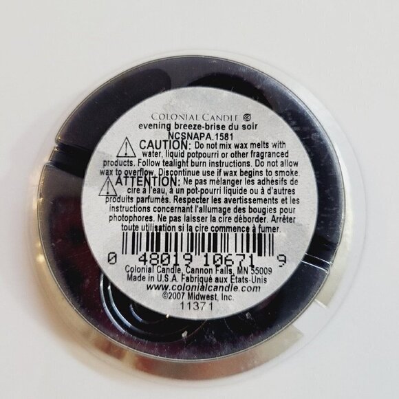 Colonial Candle Wax Simmer Snaps x6 Evening Breeze Discontinued Scent VHTF - Picture 3 of 3